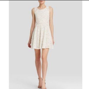 Adam Levine Women Lace Mini Dress Cream Size M #275